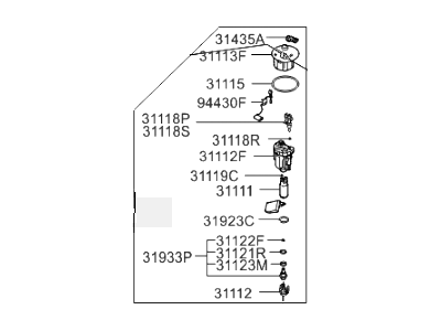 Hyundai 31110-3J500 Complete-Fuel Pump