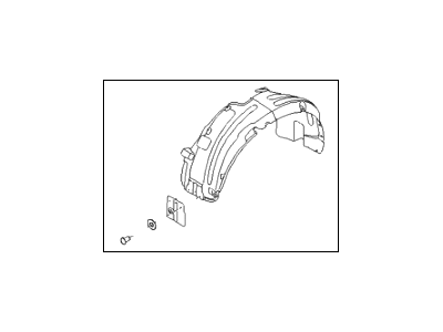 Hyundai 86812-2S001 Front Wheel Guard Assembly,Right