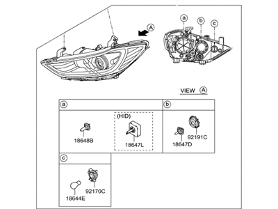 2017 Hyundai Elantra Headlight - 92101-F2420