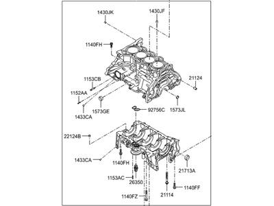 Hyundai 21100-2E210 Block Assembly-Cylinder