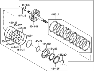 Hyundai 45410-3B800 Clutch Assembly-35R