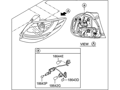 2013 Hyundai Veloster Tail Light - 92401-2V100