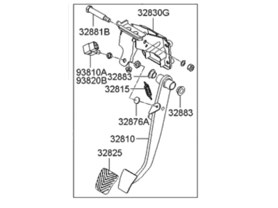 2006 Hyundai Santa Fe Brake Pedal - 32800-2B120