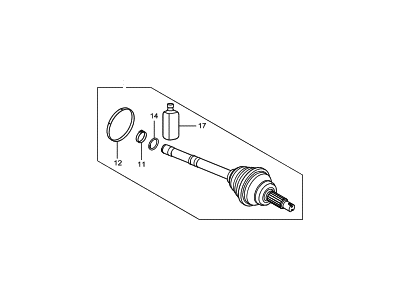 Hyundai Genesis Axle Shaft - 49525-B1100