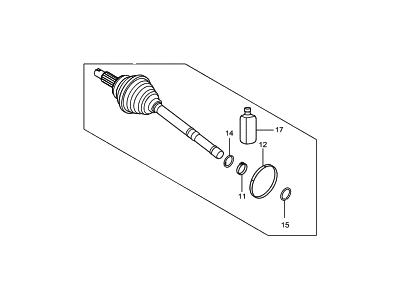 Hyundai 49526-B1100 Joint & Shaft Kit-Front Axle W