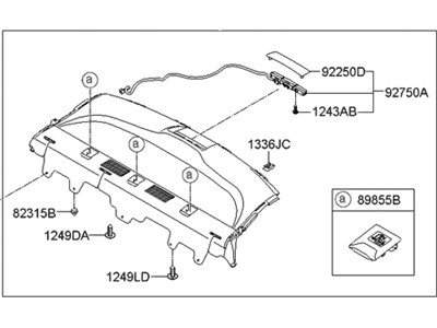 Hyundai 85610-4R050-RY Trim Assembly-Package Tray