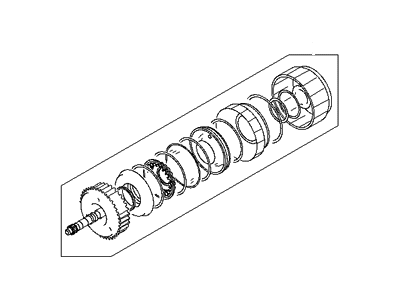 Hyundai 45040-22A10 Seal Kit-Automatic Transaxle Front & Rear Clutch