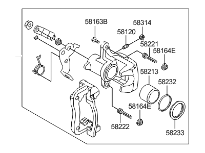 2013 Hyundai Elantra GT Brake Caliper - 58310-A5B30