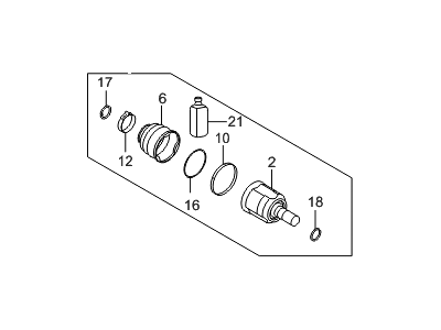 Hyundai Sonata CV Joint Boot - 49582-C2260