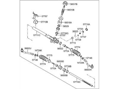 2016 Hyundai Tucson Rack And Pinion - 56500-4W100