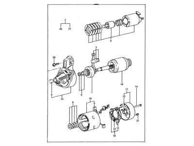 1985 Hyundai Excel Starter Motor - 36100-11130