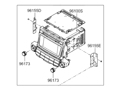 Hyundai 96180-D3100-4X Audio Assembly