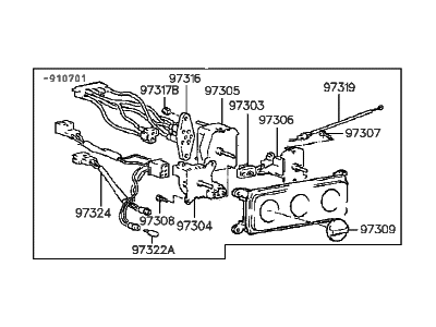 Hyundai Excel A/C Switch - 97250-24110