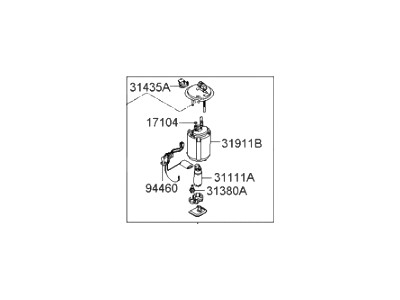 Hyundai 31110-4D500 Fuel Pump & Sender Module Assembly