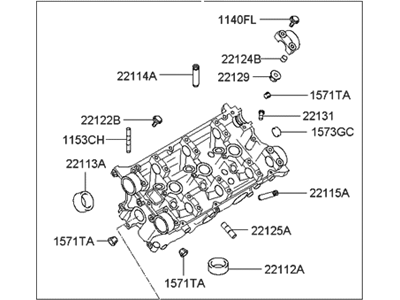 Hyundai Santa Fe Cylinder Head - 22100-39000