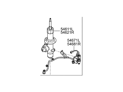 Hyundai 54605-B1CC0 Front Left-Hand Shock Absorber Assembly