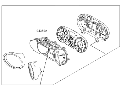 Hyundai 94031-2M010 Cluster Assembly-Instrument