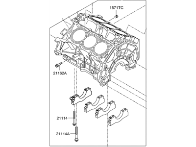 Hyundai 21110-3C250 Block Sub Assembly-Cylinder