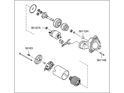 2018 Hyundai Elantra Starter Motor - 36100-03853