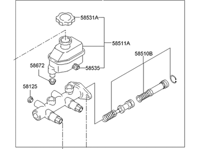 2004 Hyundai Accent Brake Master Cylinder - 58510-25300