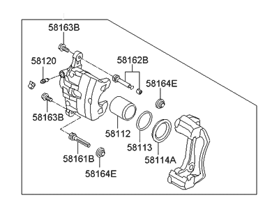 Hyundai 58180-2SA50 CALIPER Kit-Front Brake,LH