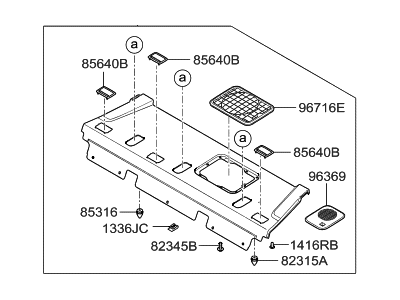 Hyundai 85610-3L633-WK Trim Assembly-Package Tray