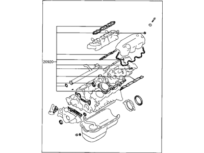 Hyundai 20910-35A00 Gasket Kit-Engine Overhaul