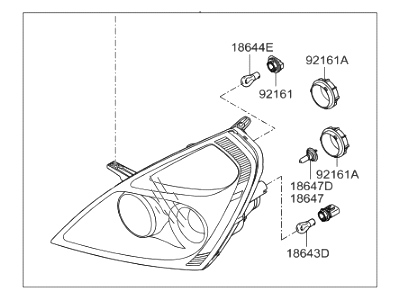 Hyundai 92102-4J011 Headlamp Assembly, Right