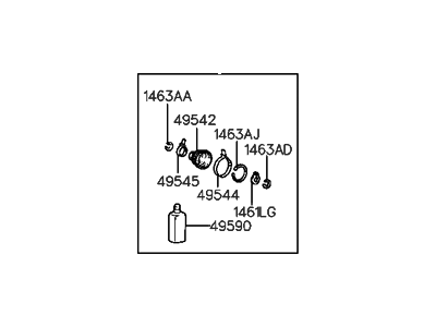 1990 Hyundai Scoupe CV Joint Boot - 49506-24A00