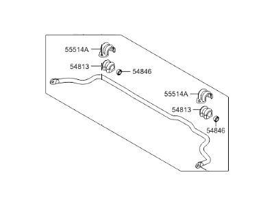 2014 Hyundai Elantra Sway Bar Kit - 54810-3X500