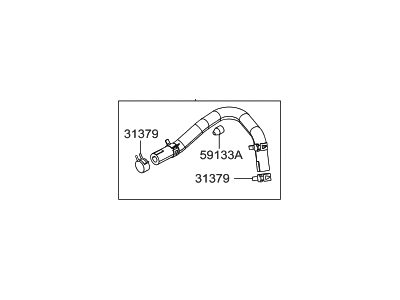 Hyundai 59130-F0000 Hose Assembly-Brake Booster Vacuum