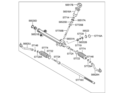 Hyundai Azera Rack And Pinion - 56500-3V100