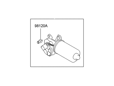 2004 Hyundai Accent Wiper Motor - 98100-25000