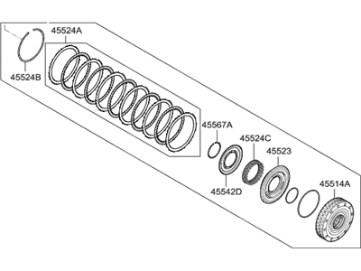 Hyundai 45510-3D600 Clutch Assembly-Over Drive