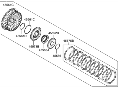 Hyundai 45560-3D600 Clutch Assembly-Engine