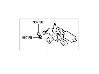 1998 Hyundai Tiburon Wiper Motor - 98700-27000