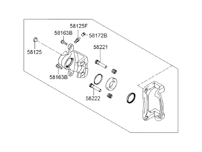 2005 Hyundai Sonata Brake Caliper - 58311-3KA02