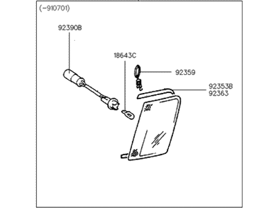 1991 Hyundai Excel Side Marker Light - 92306-24050