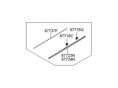 2007 Hyundai Sonata Door Moldings - 87722-3K010