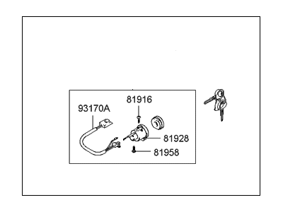 Hyundai 81920-2CB20 Lock Assembly-Steering & Ignition