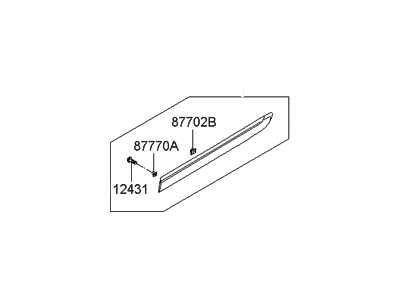 Hyundai 87721-4J000-6C Moulding Assembly-Rear Door Waist Line,LH