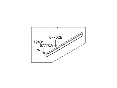 Hyundai 87711-4J000-7V Moulding Assembly-Waist Line Front Door,LH