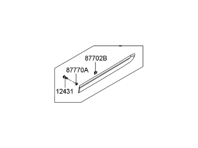 Hyundai 87722-4J000-J9 Moulding Assembly-Rear Door Waist Line,RH