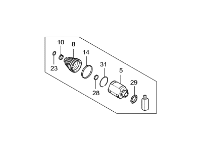 Hyundai Santa Fe XL CV Joint Boot - 49582-2W050