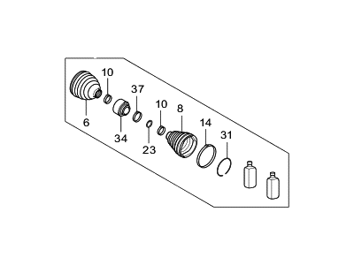 Hyundai Santa Fe CV Joint Boot - 49581-2W400