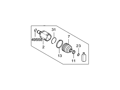 Hyundai Azera CV Joint Boot - 49582-2W600