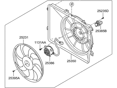 Hyundai Fan Motor - 25380-2S550