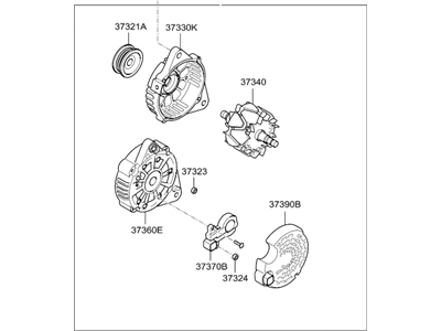 Hyundai Santa Fe Alternator - 37300-2G600