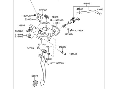 Hyundai 32802-3Q500 Pedal Assembly-Clutch