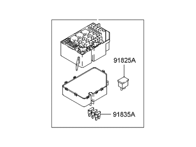 Hyundai 91210-2E000 Fuse And Relay Box Assembly